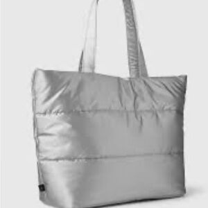 Gap Silver Puffer Tote